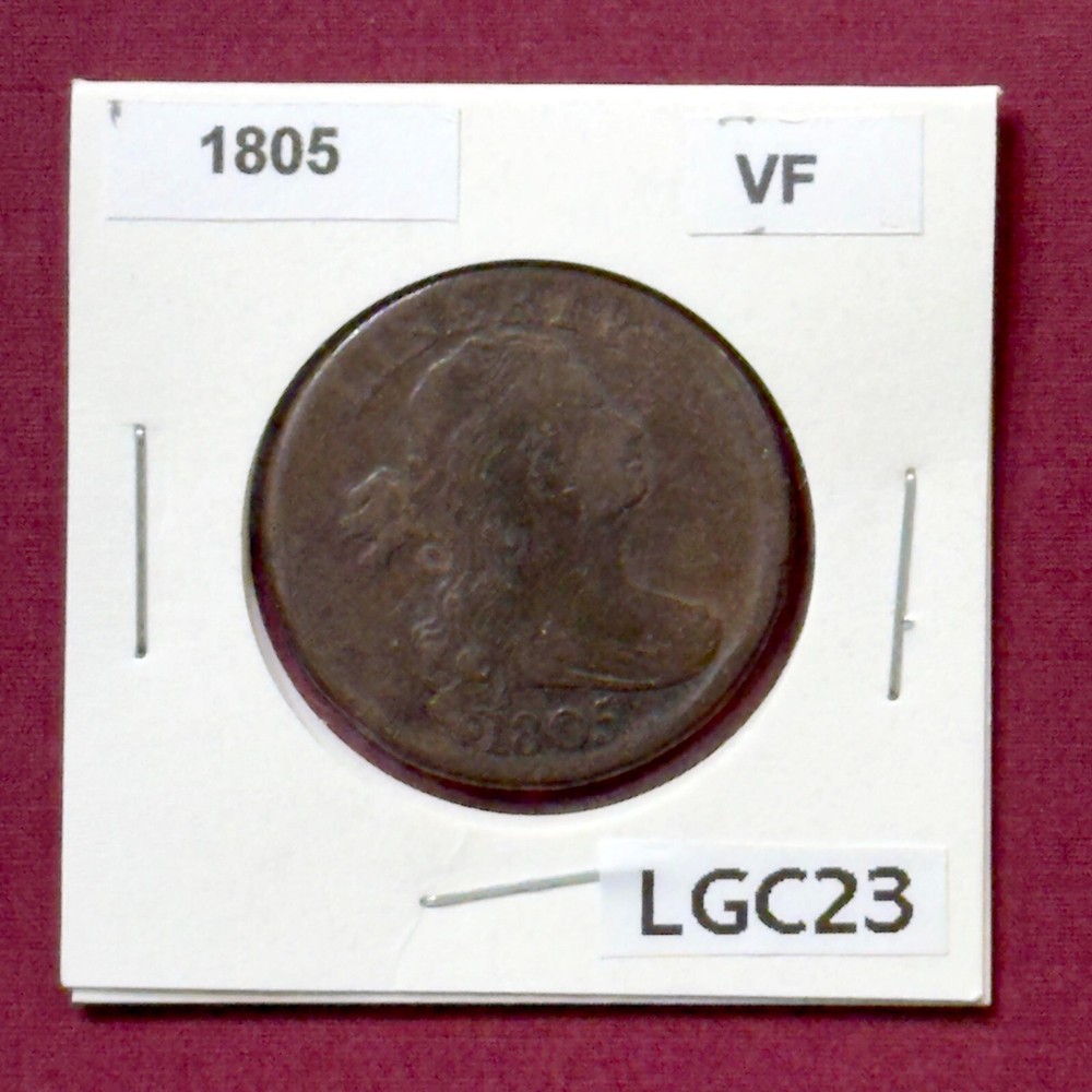 1805 USA Draped Bust Cent (VF) LGC23