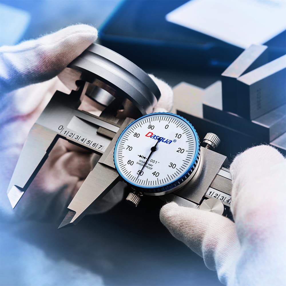 0-6 Dial Caliper Measuring Tool, Double Shock-Proof, Made of Solid Stainless Ste