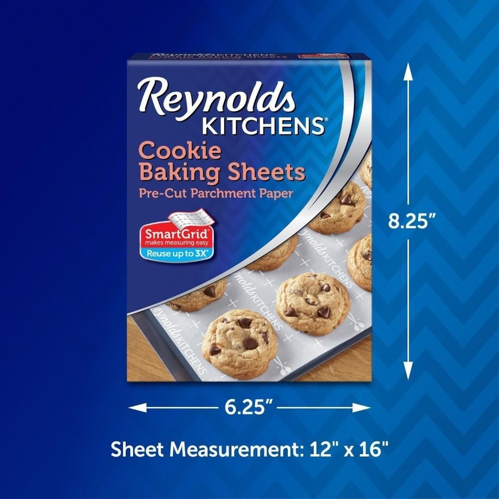 Quality Pre-Cut Baking Sheets with SmartGrid - 12x16, 22 Count for Easy Baking