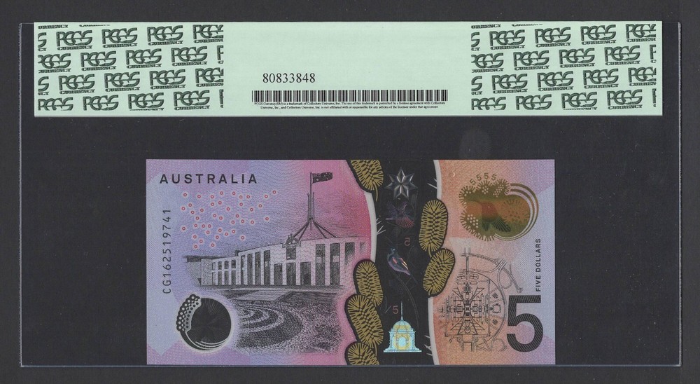 Australia 5 Dollars 2016 P62 Uncirculated Grade 68