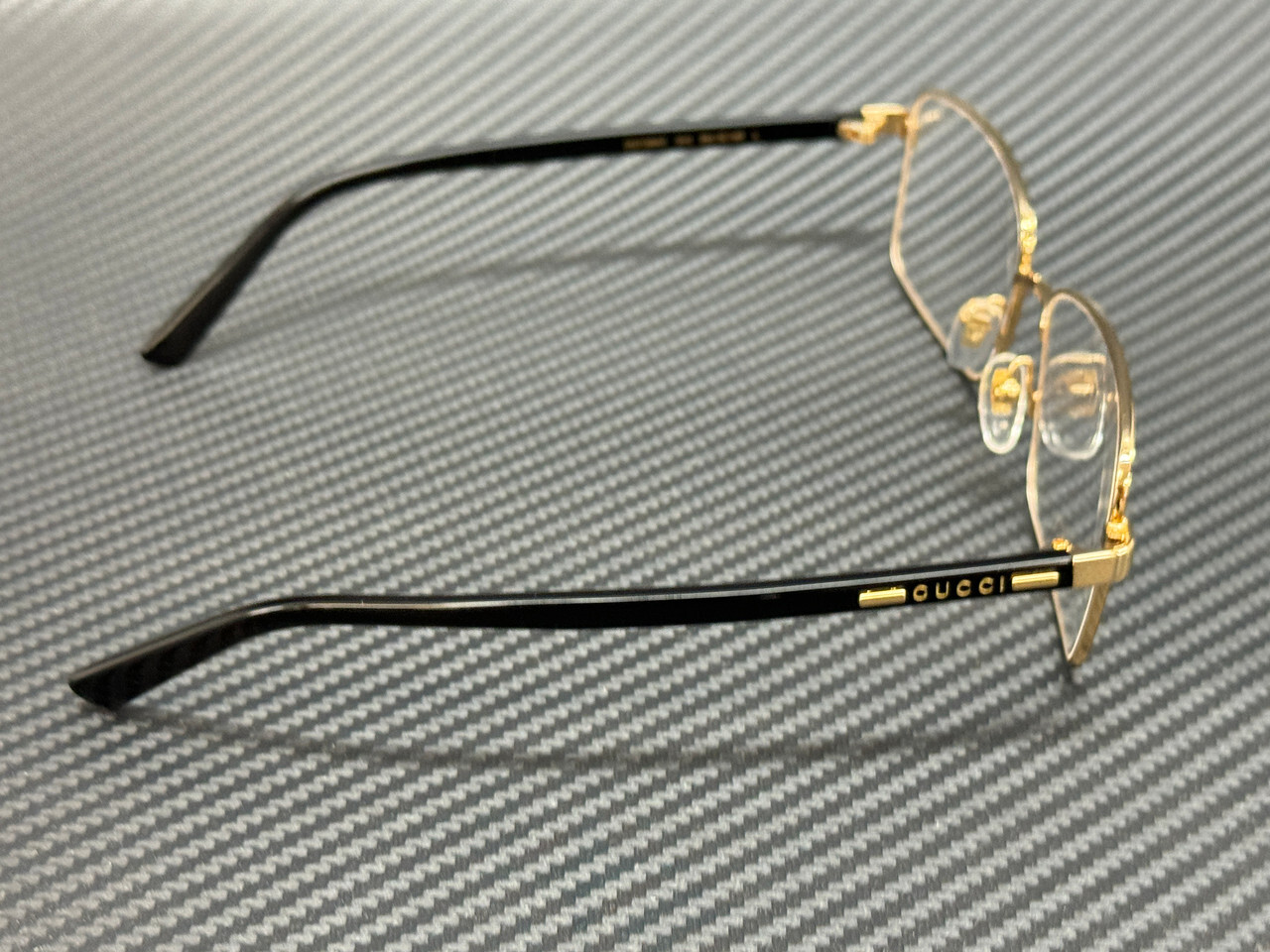 GUCCI GG1586O 004 Gold Black Men's Large 59 mm Eyeglasses