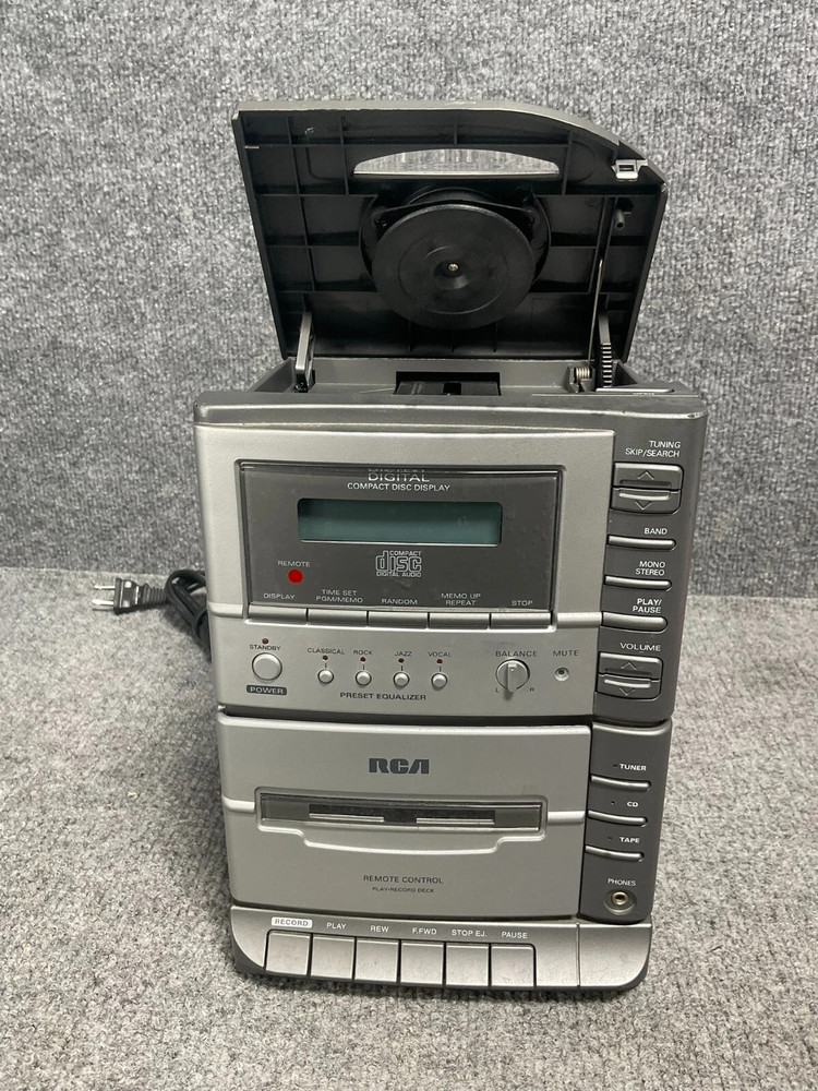 Vintage RCA RS1239B Stereo Cassette CD Player Compact Disc Digital Audio 120V