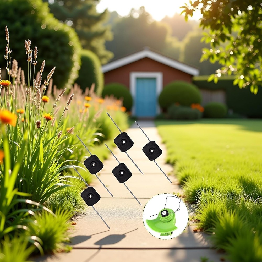 5Pcs Weed Trimmer Blades - Durable Replacement String Blades for Cordless Tri...