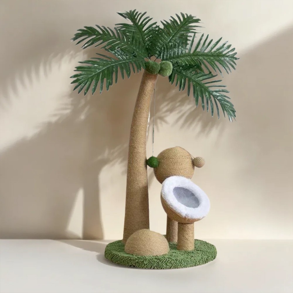 Coconut Tree Cat Claw Sharpener Interactive for Small Medium Cats