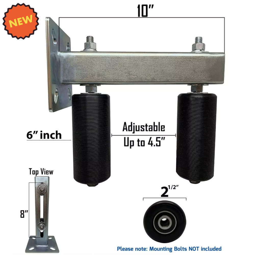 Slide Gate Rollers Guide for Sliding Rolling Gate Rear Post Bolted Bracket Mount