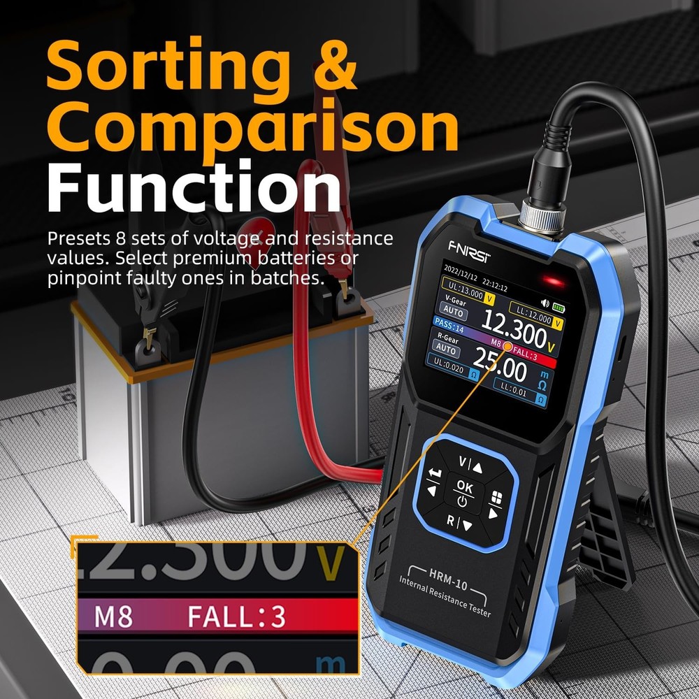 Digital Battery Analyzer HRM-10 with HD Color Display for Precise Measurements