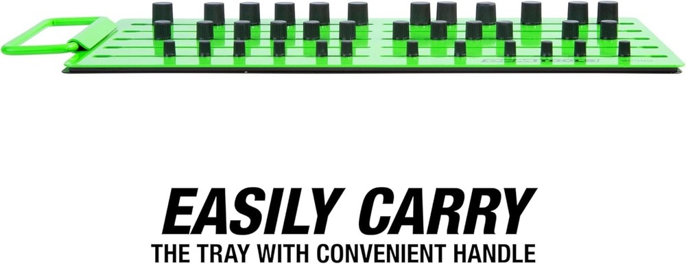 Pro Magnetic Socket Tray, Customizable Ratchet Organizer, Adjustable Drive St...