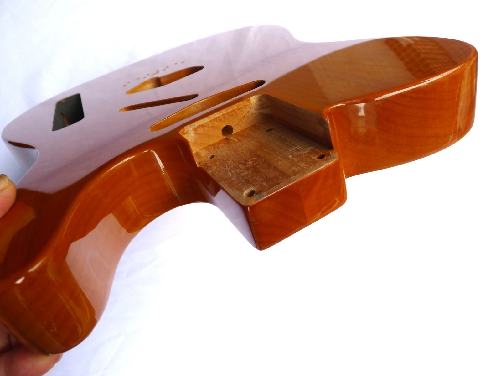 Tele Body 2 pcs Centre Joined North American Alder Trans Yellow Nitro ≦ 4.8Lbs