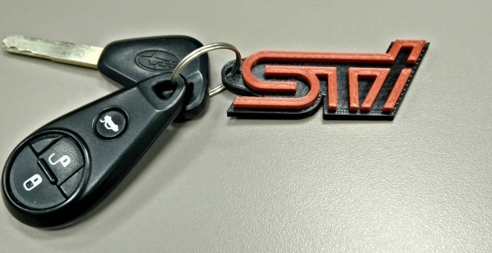 Subaru STi Keyring Badge
