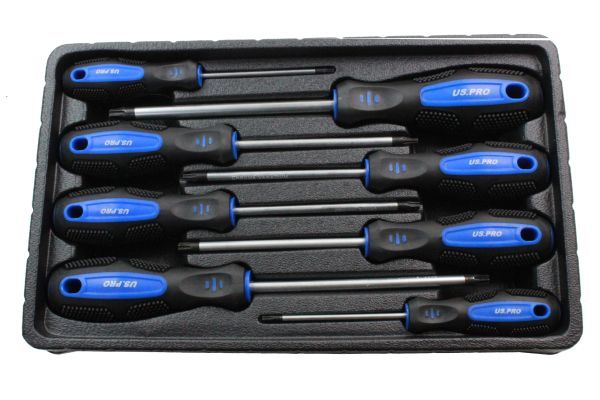 US PRO 8pc Tamper Proof Torx Screwdriver Set 1608