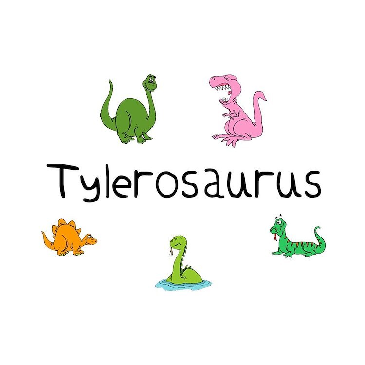 CafePress Tylerosaurus 10" Wall Clock (194986253)