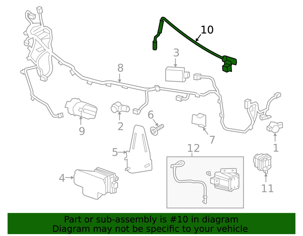 Genuine GM Front View Driver Information Camera 84722181