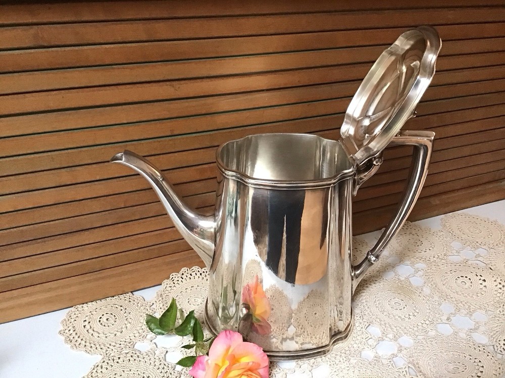 VTG Reed & Barton LARGE Hotel Silver Soldered Coffee Pot