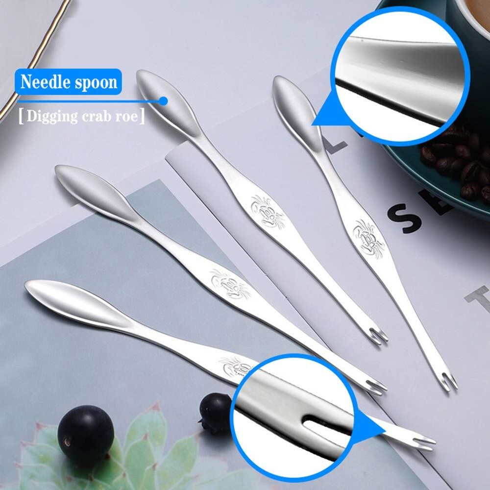 Crab Leg Crackers Tools 2-Set, Seafood Utensils Crackers, Forks, Cracker, 6-Pack