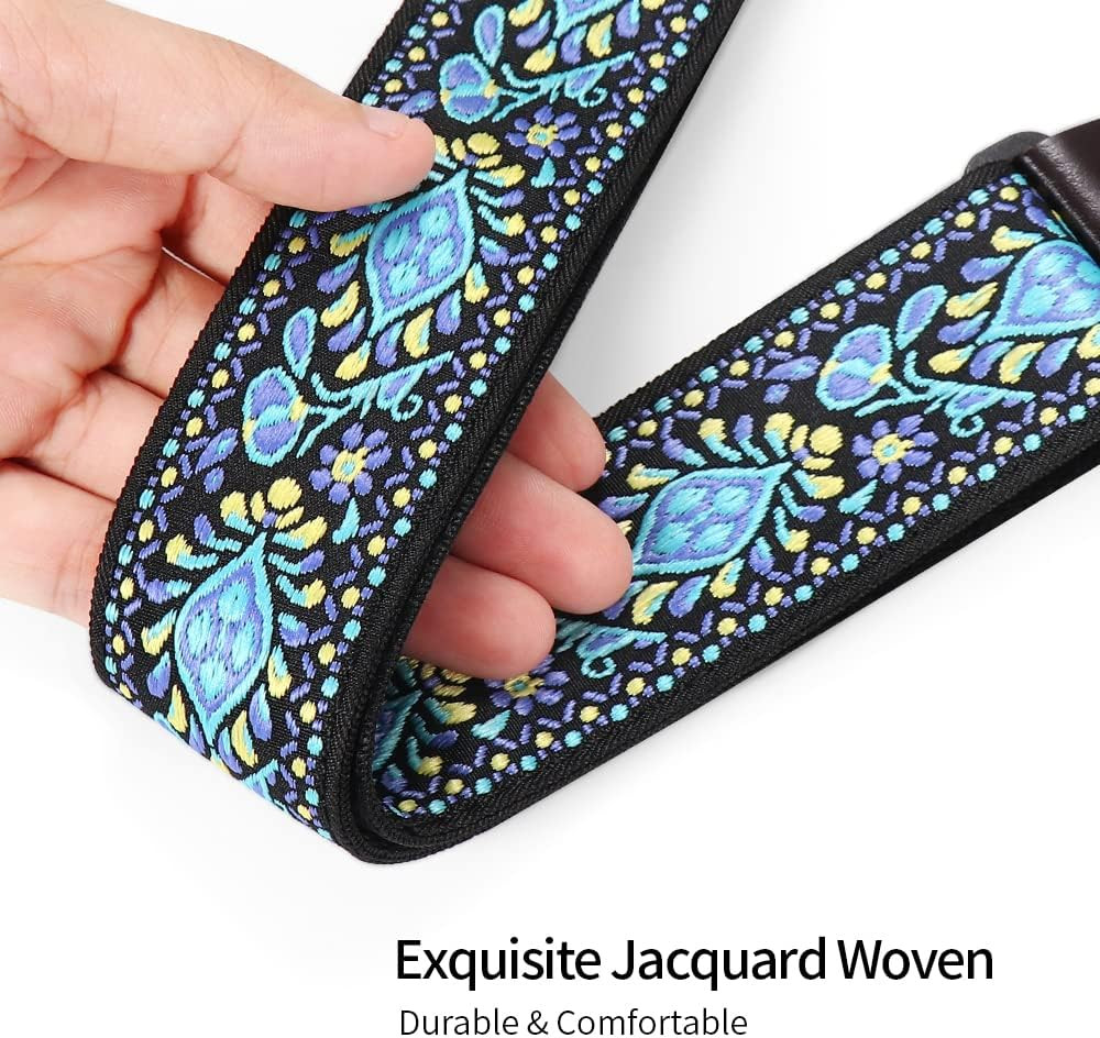 Ukulele Strap No Drill, Adjustable Double J Hook Clip on Uke Shoulder Strap, Haw