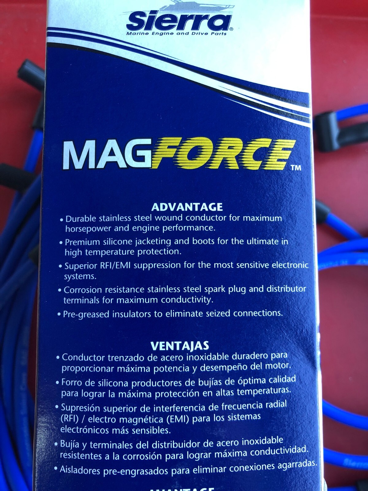 SIERRA 18-8832-1 SPARK PLUG WIRE SET FOR MERCRUISER 350 454 502 BOAT MARINE