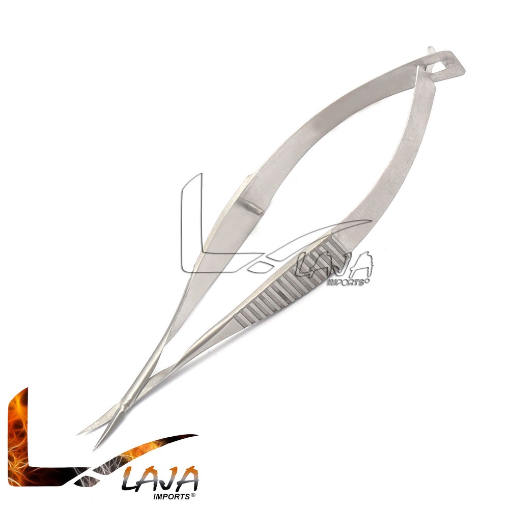 Vannas Capsulotomy Scissors sharp tips, 5mm long blades, curved