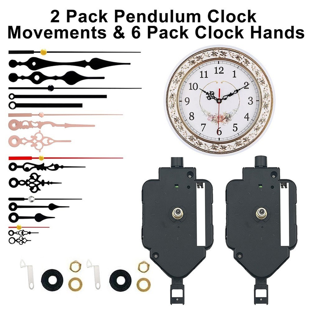 Pendulum Mechanism with Metal Clock Hands for Creative Wall Clock Designs
