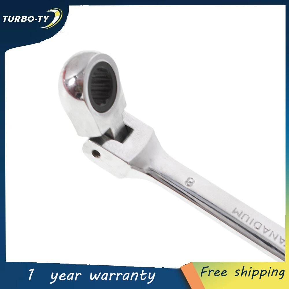 12Pcs 8‑19mm Reversible Ratchet Wrench Ratcheting Socket Spanner Nut Tools