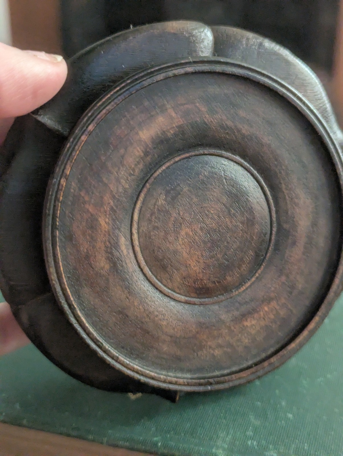 Vintage Japanese Carved Wood Display Stand Kadai for Vase or Bonsai