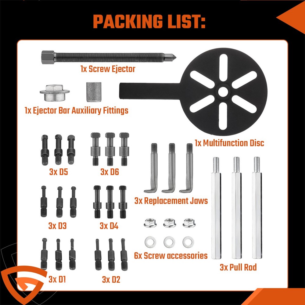 21 in1 Bearing Puller Set Three-jaw Disassembly Tool Inner Hole Removal