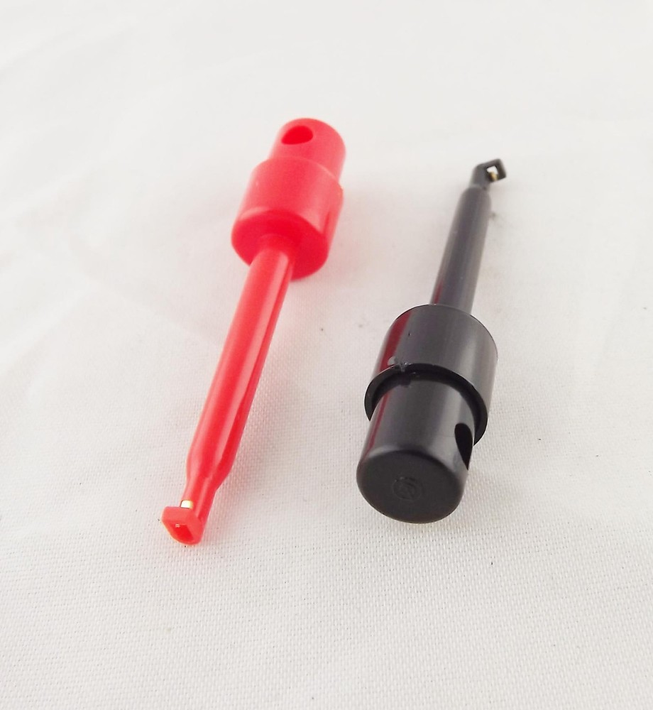 10pcs Single Hook Clip Mini Grabber Test Probe for SMD IC Multimeter 2.3" 5.7cm