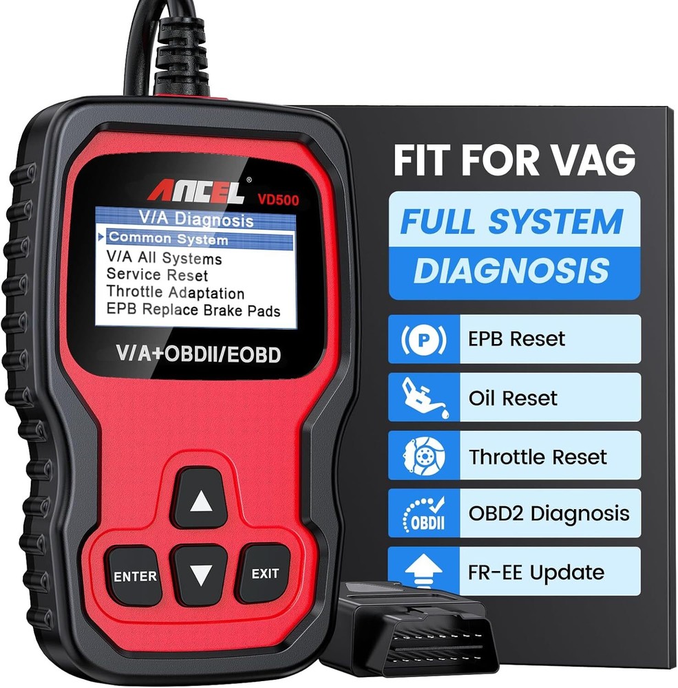 Ancel VD500 OBD2 Scanner Full System Code Reader Car Diagnostic Tools For VAG VW