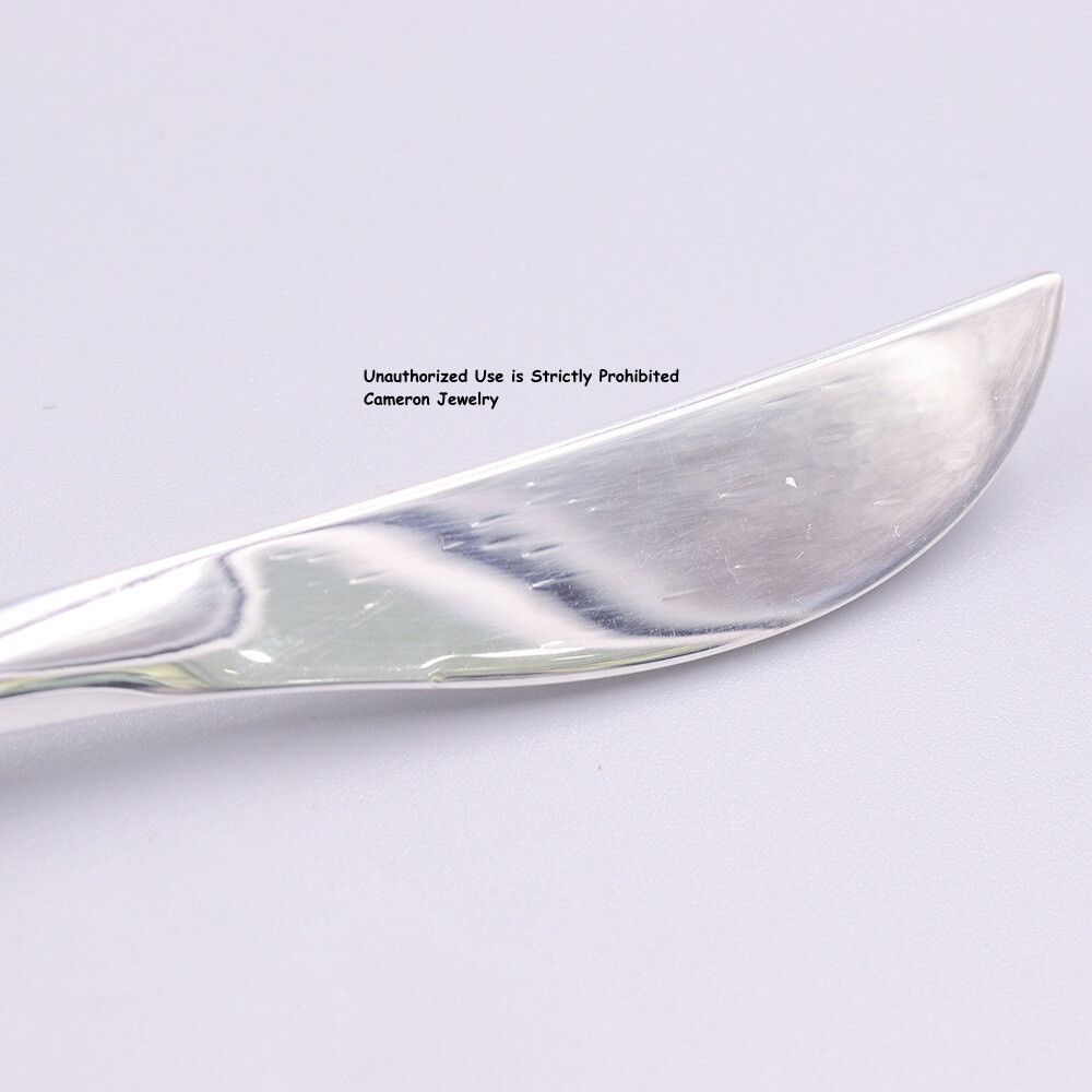 Solid S999 Fine Silver 999 Smooth Dinnerware Fruit Dinner Knife 36-37g 6.7inch