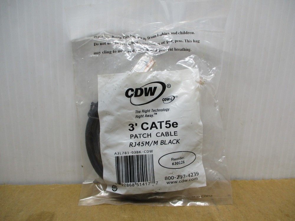 *NEW* 3' Ethernet Cable, RJ45 PATCH 630126
