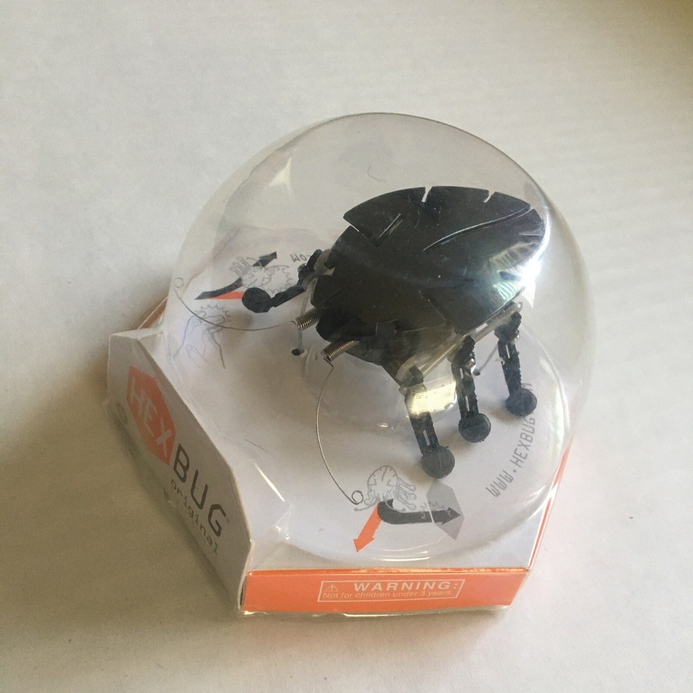 Hex Bug Original Black Robotic Bug Battery Powered Crawling 6 Leg Micro Robot
