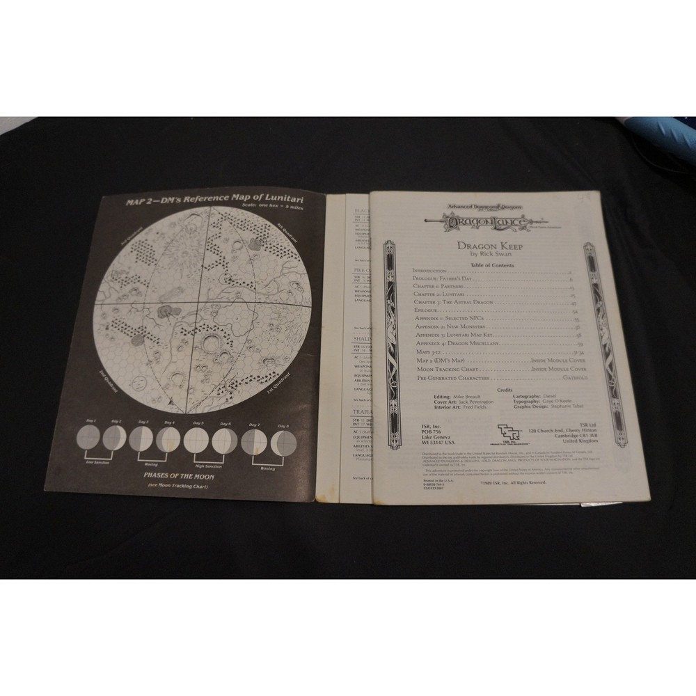 Advanced Dragonlance Dragon Keep Official Game Adventure Module DLE3 9245