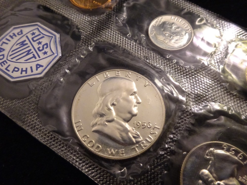 1956 Silver Proof Set U.S. Mint 5-coins Flatpack