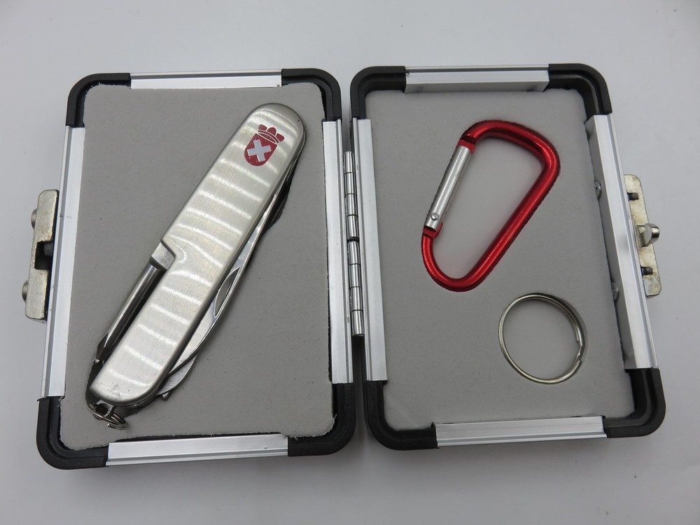 Royal Crest 3pc Executive Gift Set 14-Function Pocket Knife Aluminum Case EDC