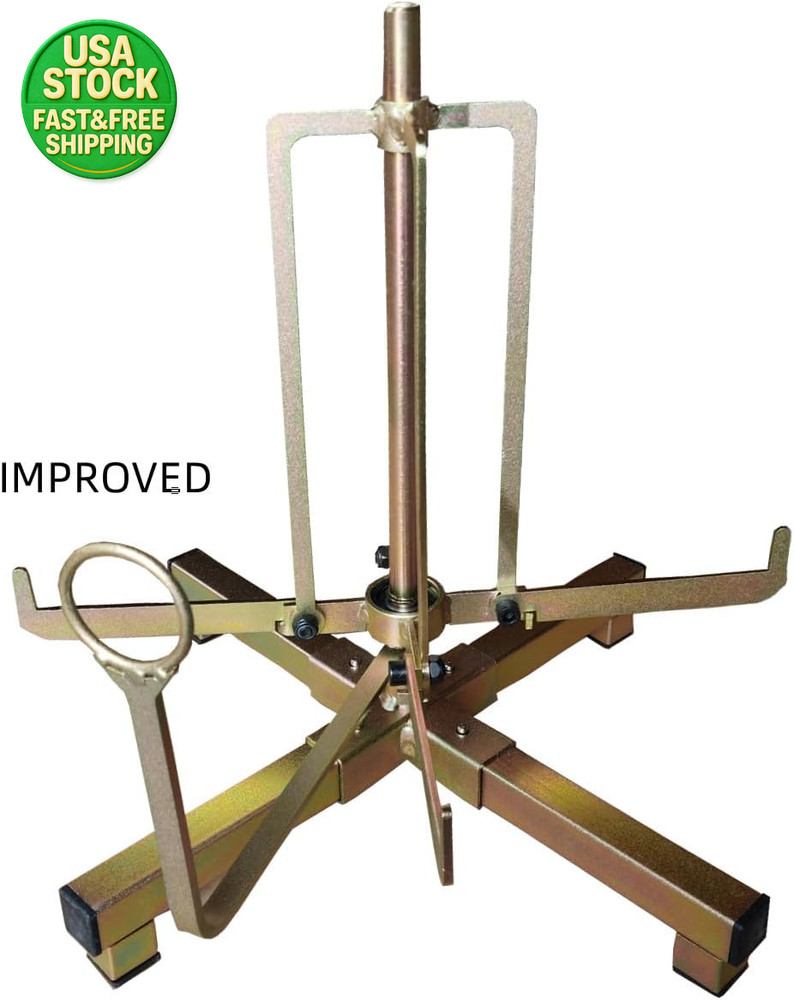Folding Wire Spool Rack Floor or Stud Mounted Cable Dispenser for Romex Wire