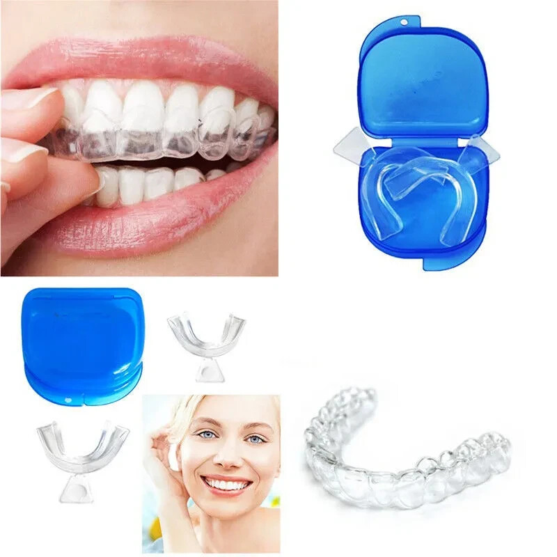 4 Pcs Mouth Moldable Bleaching Teeth Whitening Trays Guards Upper Lower Set