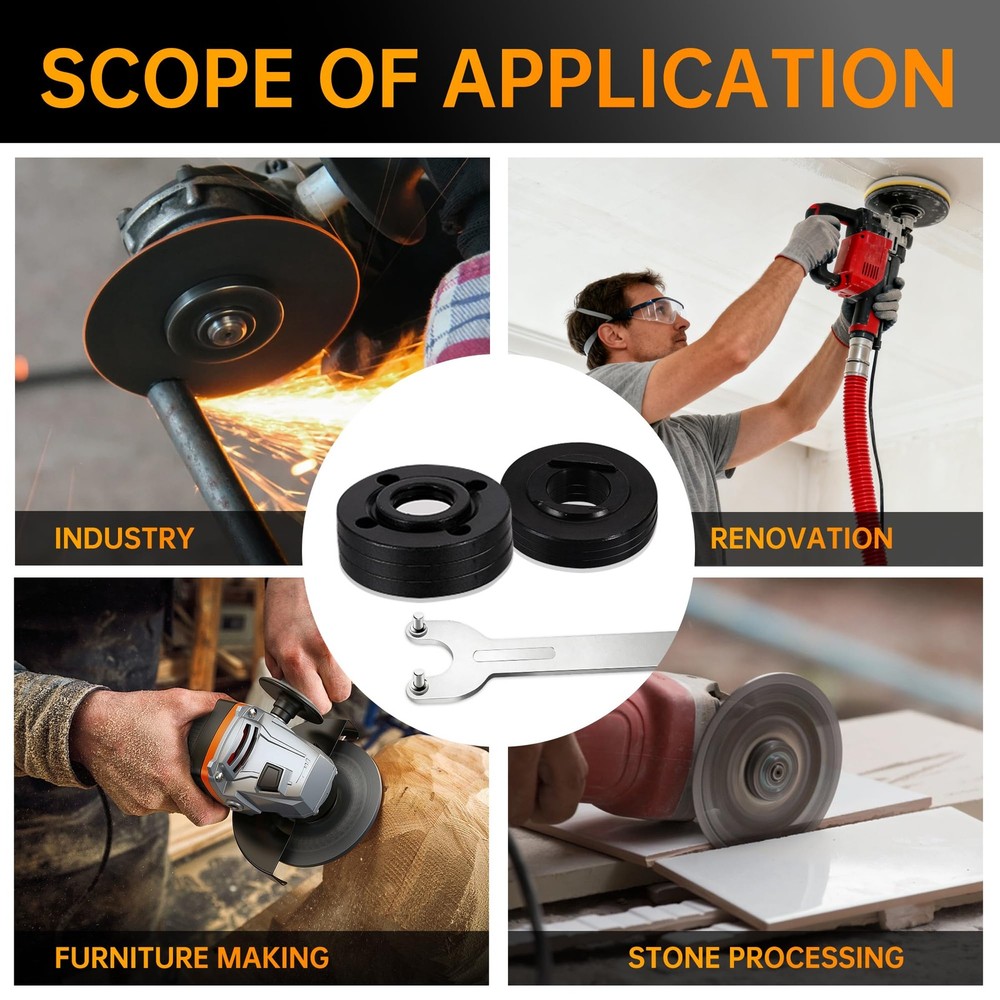 Juego de 7 tuercas para amoladora angular, llave para amoladora angular, tuerca.