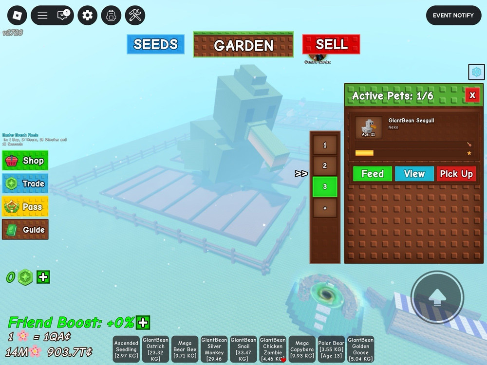 Grow a garden huge pets