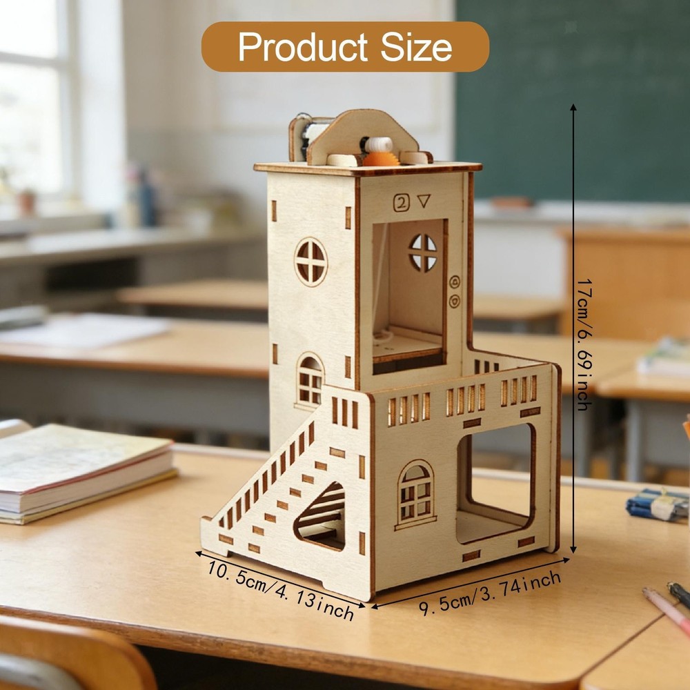 DIY Elevator Toy Kit Physical Model Handcraft Creative Construction Toy Practice