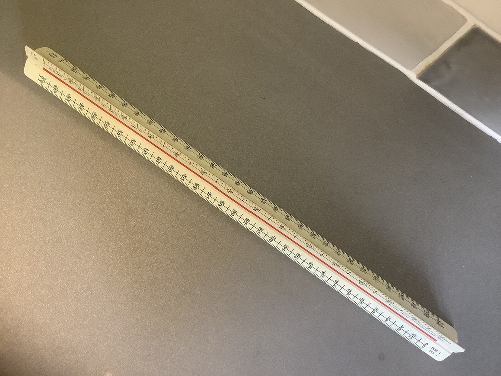 Vintage Blundell Harling Triangular Architects / Engineers Metric Scale Rule