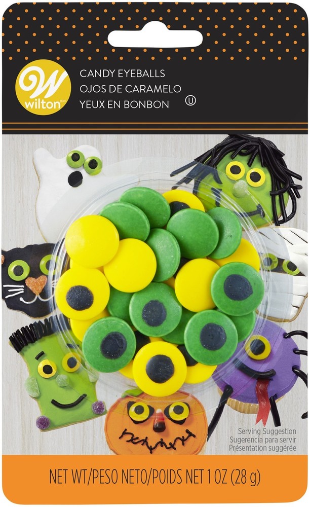 3 pkgs - GREEN N YELLOW EYEBALLS