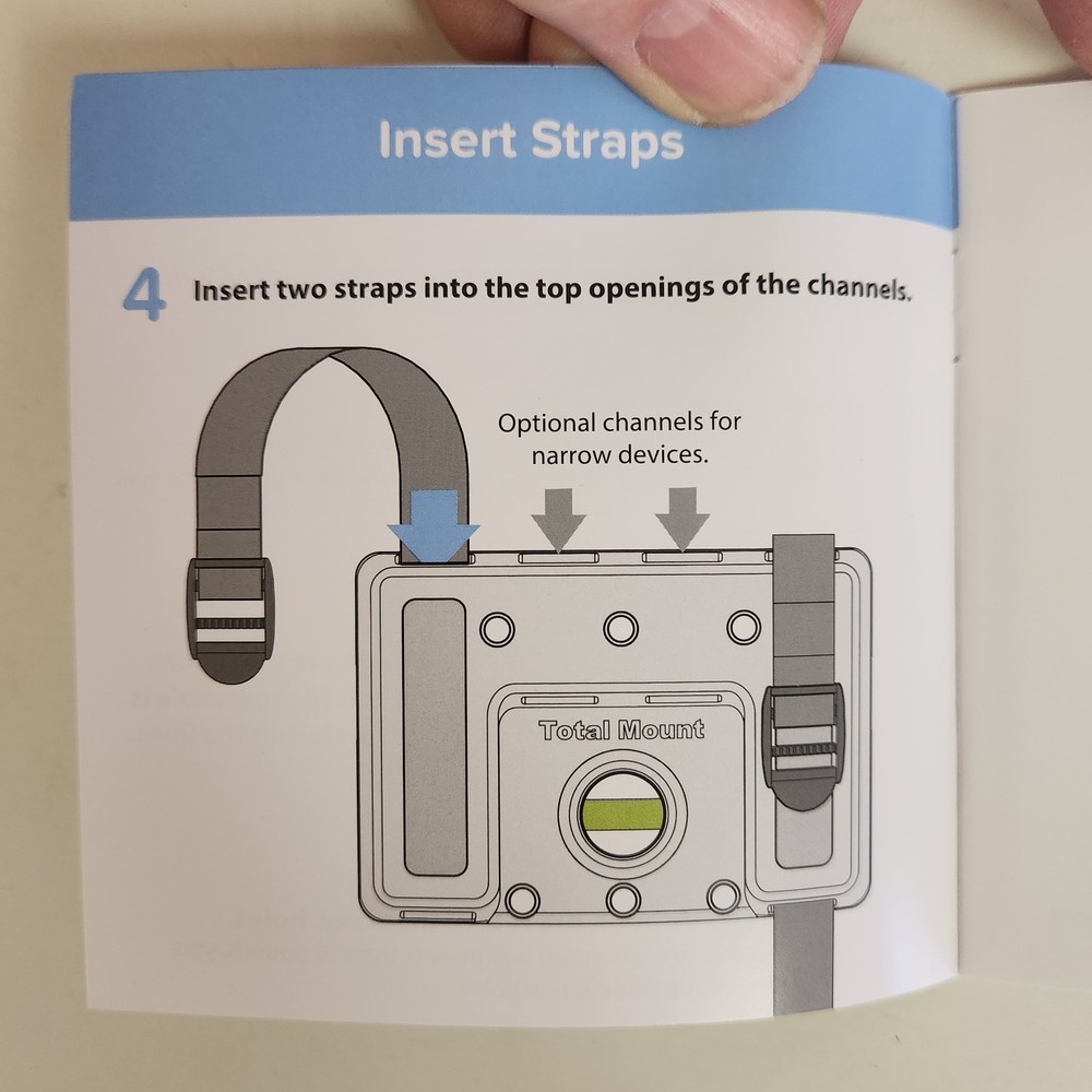 Total Mount Universal Strap Mount for Electronic Devices Tablet Built In Level