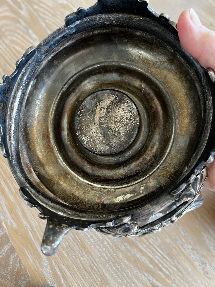 JD & Co Tea Pot Spirit Kettle Burner Wick Silver Plate