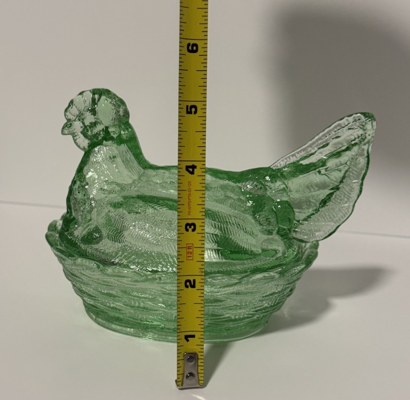 Green Hen On Nest- Approx. 6” X 5.5”