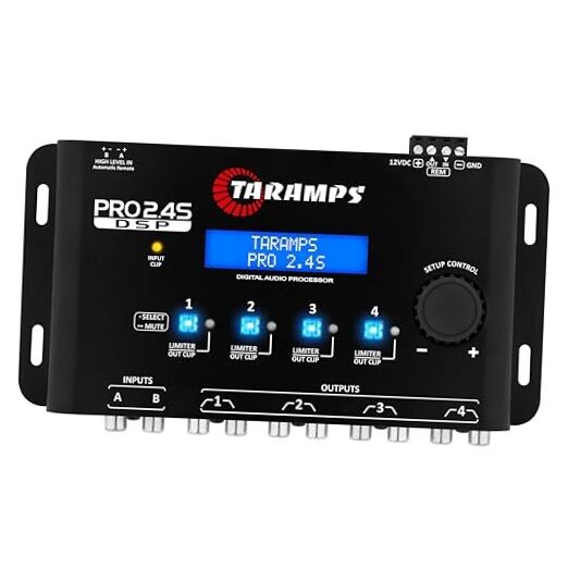 Pro 2.4S DSP Crossover full Digital Signal Processor and Equalizer with Black