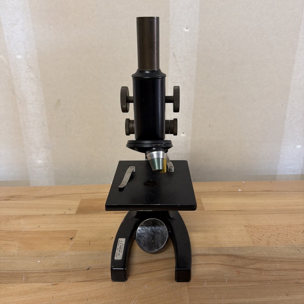 Vintage Microscope Unknown Brand For Parts – Used