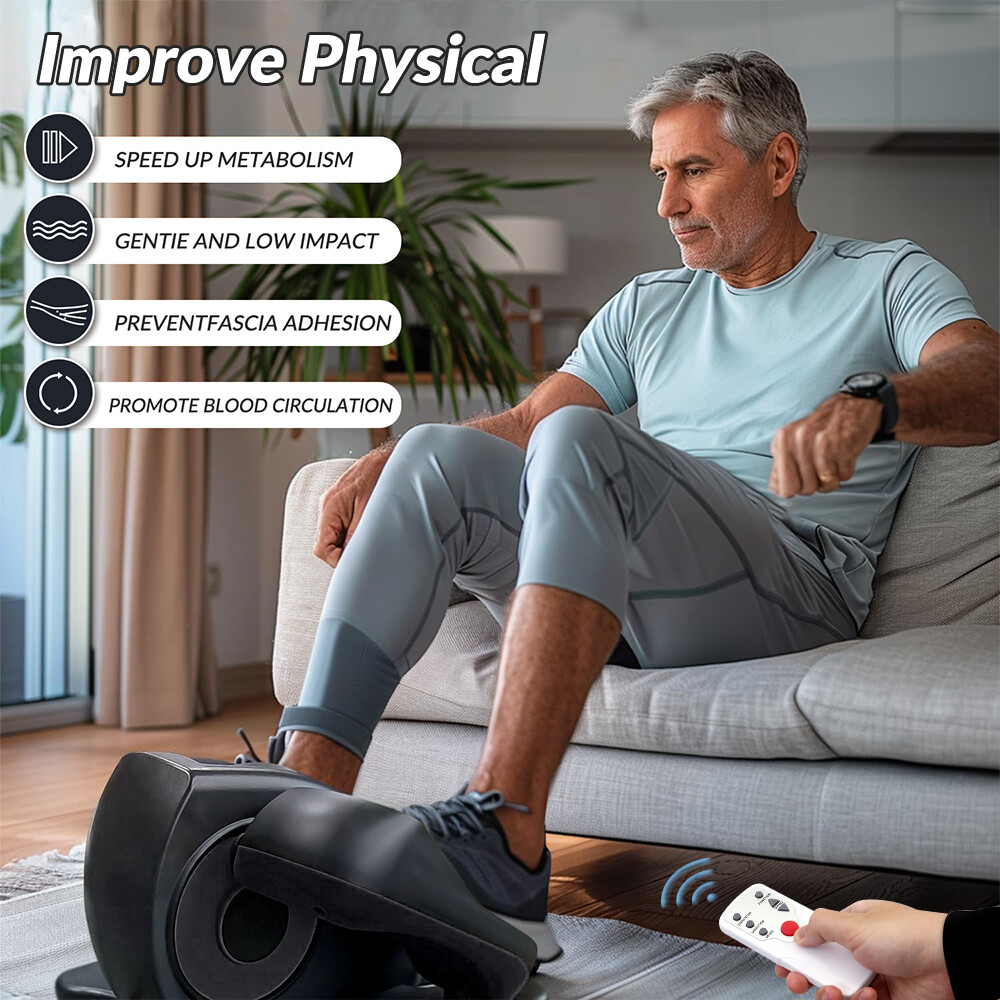 Under Desk Elliptical Machine Portable Ellipse Leg Exerciser Machine w/Remote US