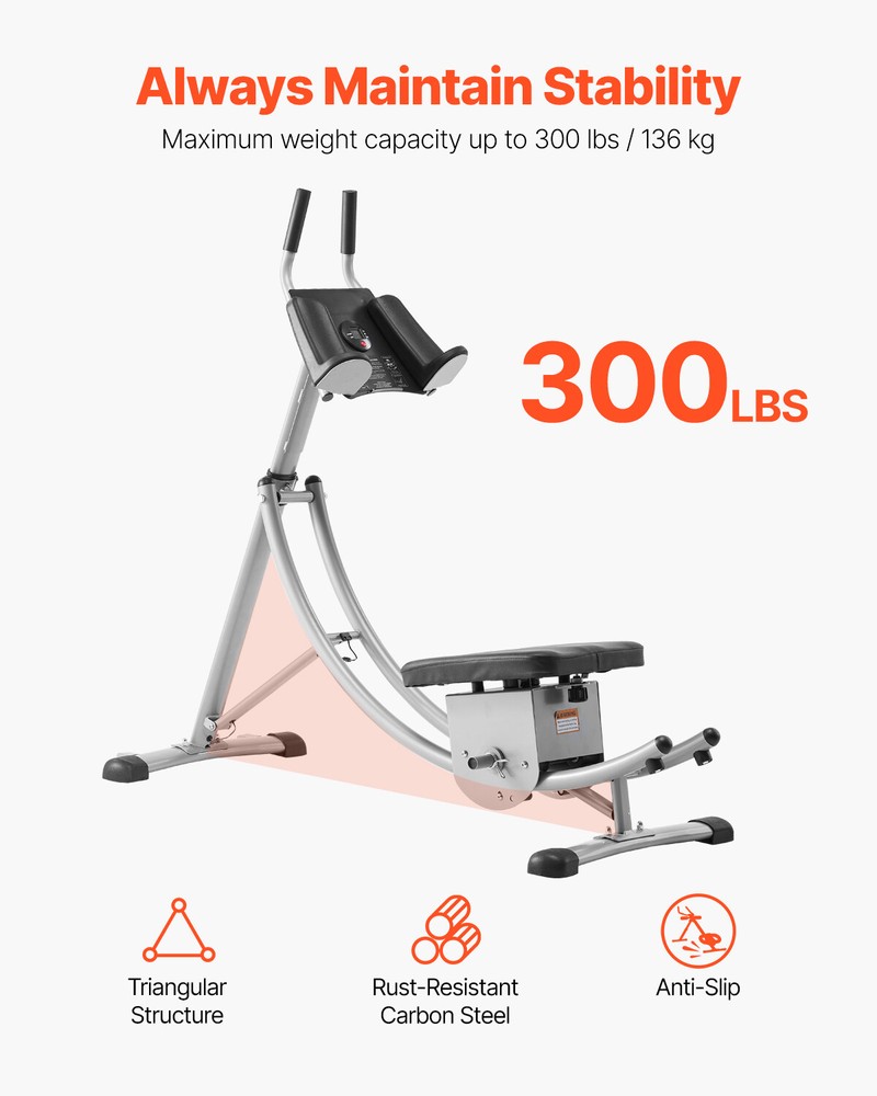 AB Workout Machine Equipment Home Gym Core Abdominal Trainers Adjustable