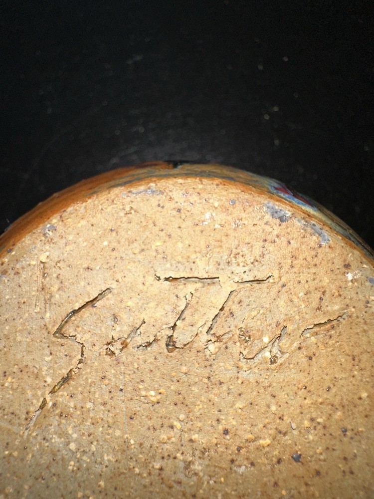 Pottery Vase Small Signed