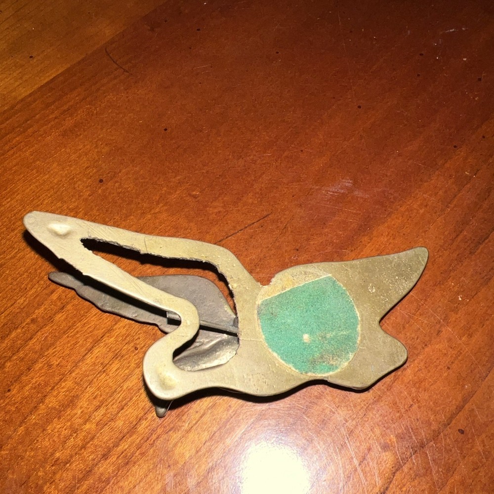 Vintage Brass Bird Spring Action Clip