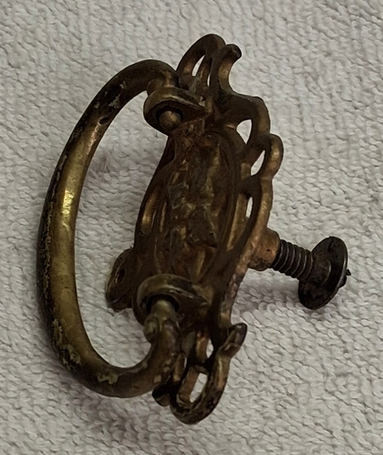 ANTIQUE CAST METAL DROP HANDLE DRAWER, DESK, BIN, DOOR HANDLE/PULL